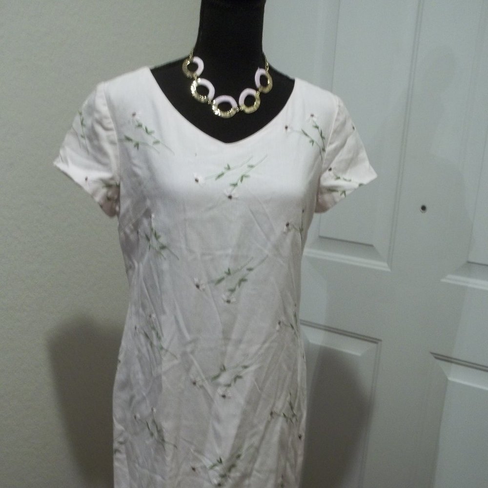 Yves Cossette Depeche Mode Lined Dress with Daises ** EUC **